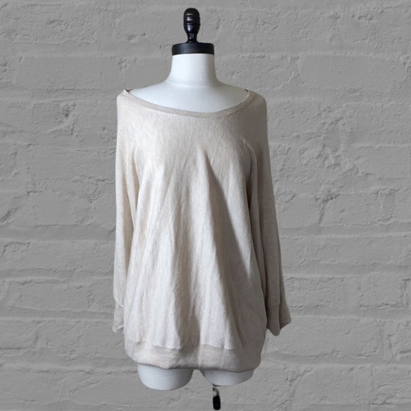 Chico’s Darla dolman sweater heather oatmeal NWT - Picture 1 of 6
